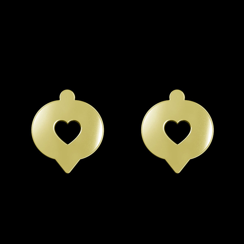 گوشواره طلا 18 عیار زنانه مدوپد مدل علامت قلب کد GA1-16034 گوشواره طلا 18 عیار زنانه مدوپد مدل علامت قلب کد GA1-16034