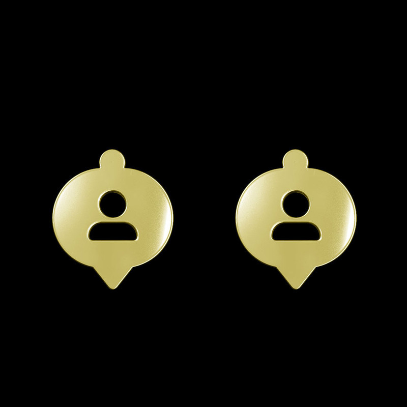 گوشواره طلا 18 عیار زنانه مدوپد مدل علامت پروفایل کد GA1-16036 گوشواره طلا 18 عیار زنانه مدوپد مدل علامت پروفایل کد GA1-16036