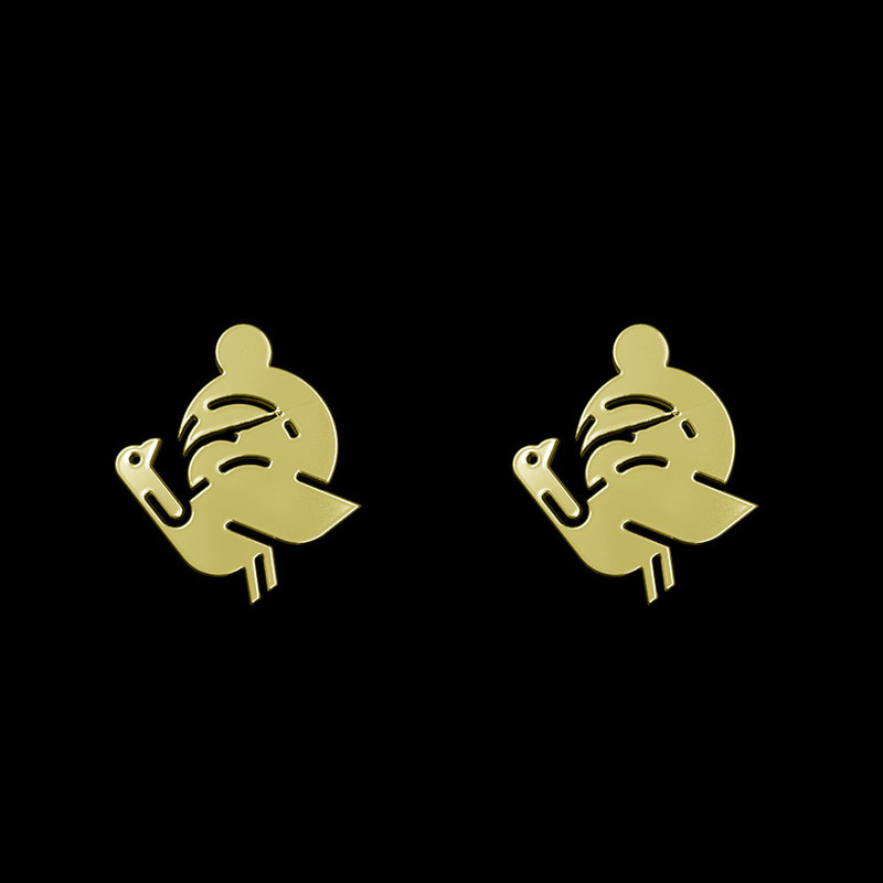 گوشواره طلا 18 عیار زنانه مدوپد مدل طاووس کد GA1-16050 گوشواره طلا 18 عیار زنانه مدوپد مدل طاووس کد GA1-16050