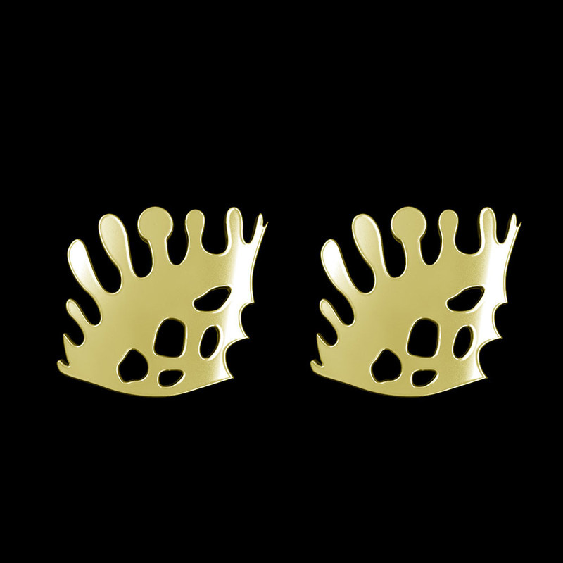 گوشواره طلا 18 عیار زنانه مدوپد مدل هندسی کد GA1-16238