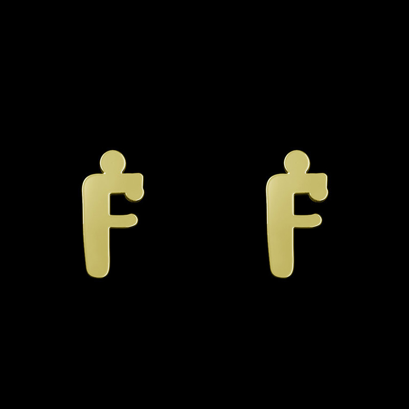 گوشواره طلا 18 عیار زنانه مدوپد مدل حرف F کد GA1-16613 گوشواره طلا 18 عیار زنانه مدوپد مدل حرف F کد GA1-16613