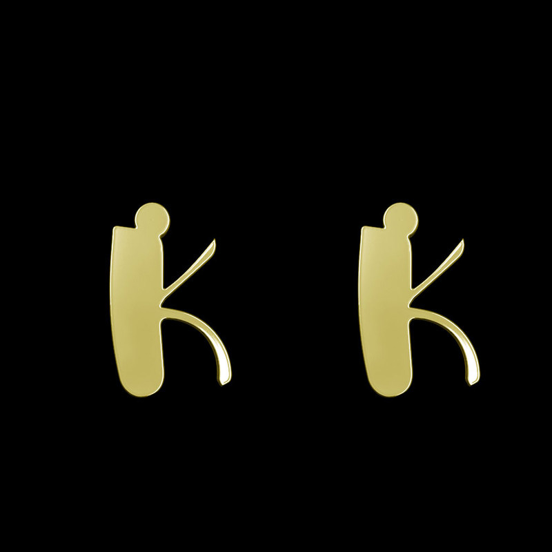 گوشواره طلا 18 عیار زنانه مدوپد مدل حرف K کد GA1-16630 گوشواره طلا 18 عیار زنانه مدوپد مدل حرف K کد GA1-16630