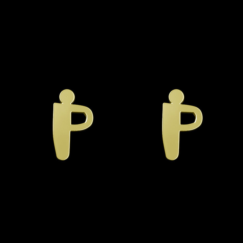 گوشواره طلا 18 عیار زنانه مدوپد مدل حرف P کد GA1-16635 گوشواره طلا 18 عیار زنانه مدوپد مدل حرف P کد GA1-16635