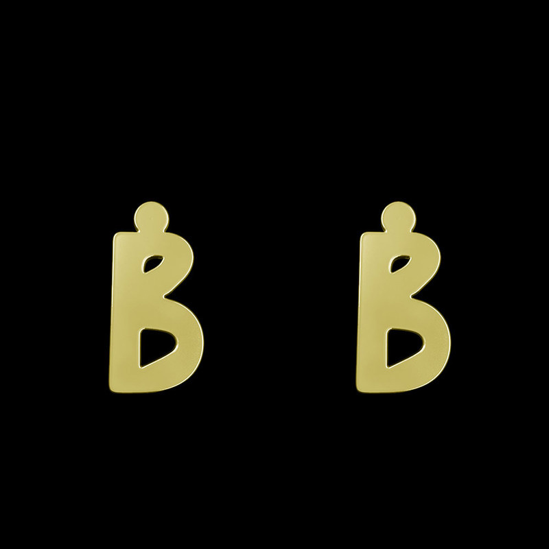 گوشواره طلا 18 عیار زنانه مدوپد مدل حرف B کد GA1-16669 گوشواره طلا 18 عیار زنانه مدوپد مدل حرف B کد GA1-16669