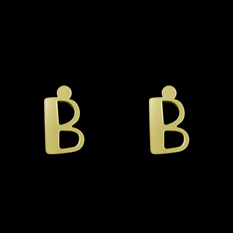 گوشواره طلا 18 عیار زنانه مدوپد مدل حرف B کد GA1-16708 گوشواره طلا 18 عیار زنانه مدوپد مدل حرف B کد GA1-16708