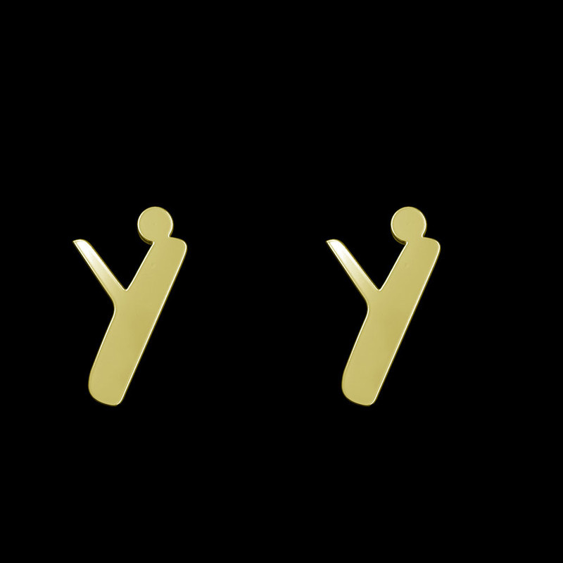 گوشواره طلا 18 عیار زنانه مدوپد مدل حرف Y کد GA1-16731 گوشواره طلا 18 عیار زنانه مدوپد مدل حرف Y کد GA1-16731