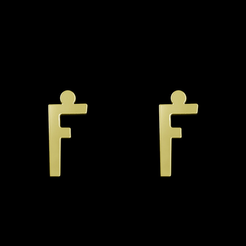 گوشواره طلا 18 عیار زنانه مدوپد مدل حرف F کد GA1-16738 گوشواره طلا 18 عیار زنانه مدوپد مدل حرف F کد GA1-16738