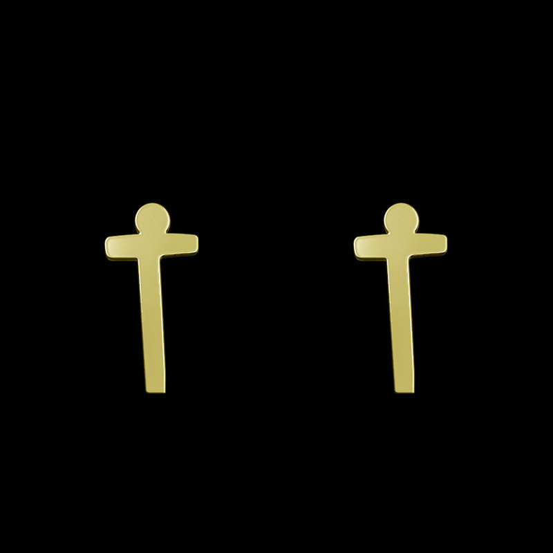 گوشواره طلا 18 عیار زنانه مدوپد مدل حرف T کد GA1-16752 گوشواره طلا 18 عیار زنانه مدوپد مدل حرف T کد GA1-16752