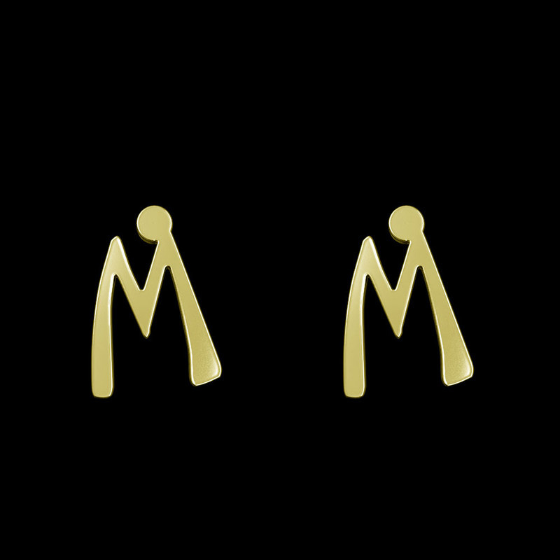 گوشواره طلا 18 عیار زنانه مدوپد مدل حرف M کد GA1-16773 گوشواره طلا 18 عیار زنانه مدوپد مدل حرف M کد GA1-16773