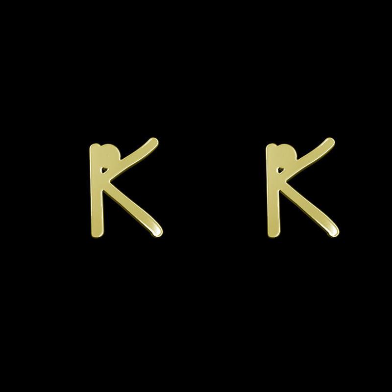 گوشواره طلا 18 عیار زنانه مدوپد مدل حرف K کد GA1-16791 گوشواره طلا 18 عیار زنانه مدوپد مدل حرف K کد GA1-16791