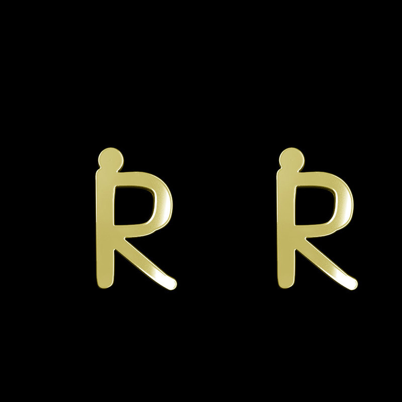 گوشواره طلا 18 عیار زنانه مدوپد مدل حرف R کد GA1-16798 گوشواره طلا 18 عیار زنانه مدوپد مدل حرف R کد GA1-16798