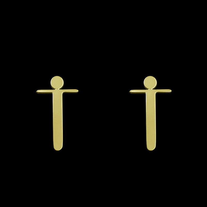 گوشواره طلا 18 عیار زنانه مدوپد مدل حرف T کد GA1-16808 گوشواره طلا 18 عیار زنانه مدوپد مدل حرف T کد GA1-16808