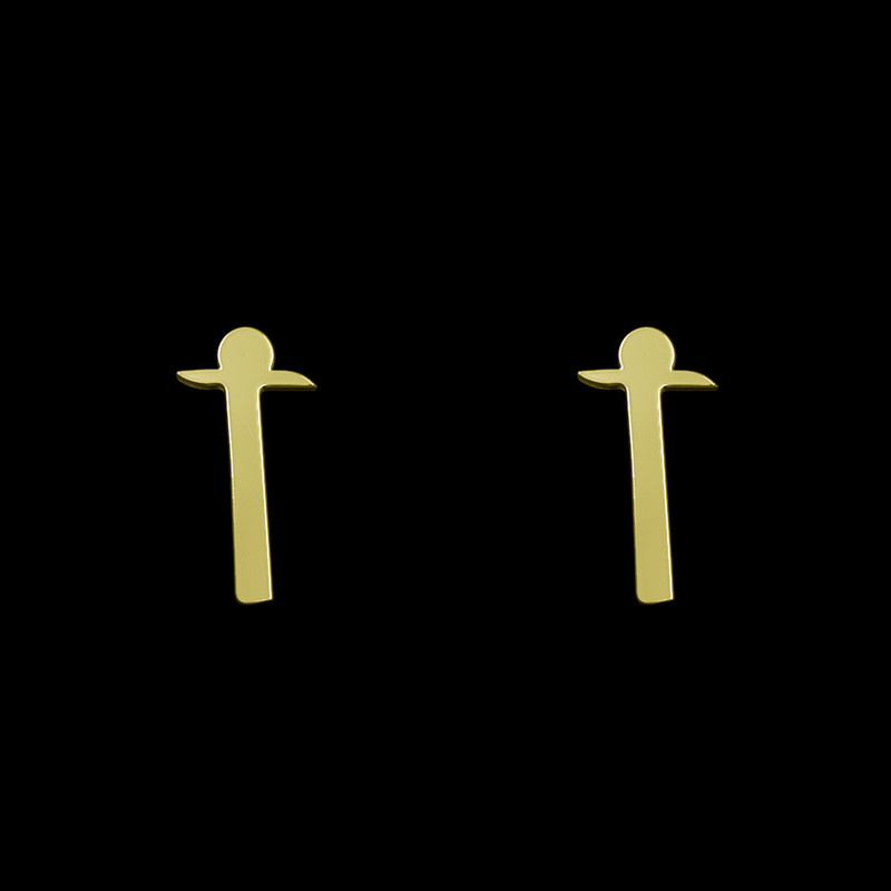 گوشواره طلا 18 عیار زنانه مدوپد مدل حرف T کد GA1-16828 گوشواره طلا 18 عیار زنانه مدوپد مدل حرف T کد GA1-16828