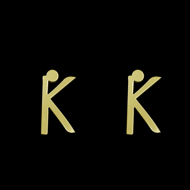 گوشواره طلا 18 عیار زنانه مدوپد مدل حرف K کد GA1-16845 گوشواره طلا 18 عیار زنانه مدوپد مدل حرف K کد GA1-16845