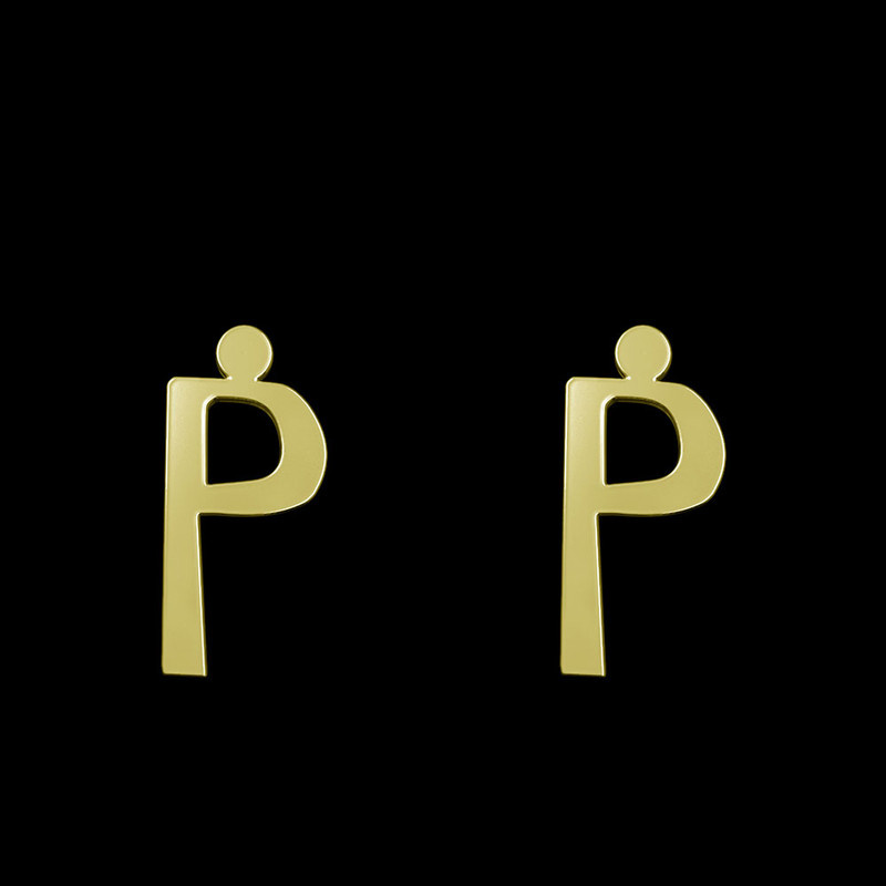 گوشواره طلا 18 عیار زنانه مدوپد مدل حرف P کد GA1-16850 گوشواره طلا 18 عیار زنانه مدوپد مدل حرف P کد GA1-16850