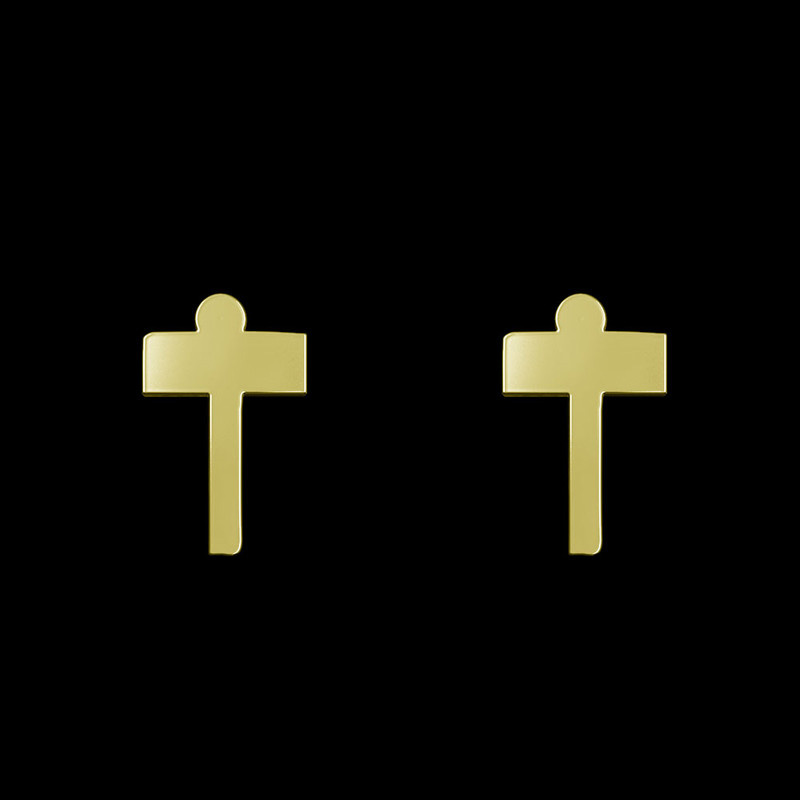 گوشواره طلا 18 عیار زنانه مدوپد مدل حرف T کد GA1-16879 گوشواره طلا 18 عیار زنانه مدوپد مدل حرف T کد GA1-16879