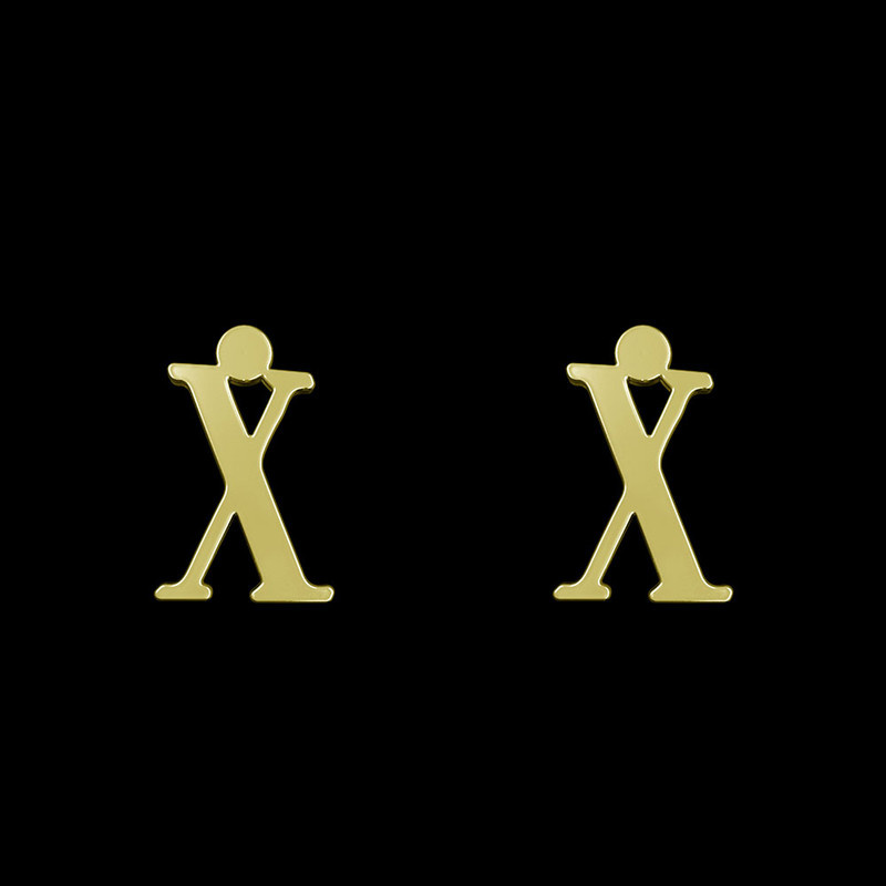 گوشواره طلا 18 عیار زنانه مدوپد مدل حرف X کد GA1-16962 گوشواره طلا 18 عیار زنانه مدوپد مدل حرف X کد GA1-16962