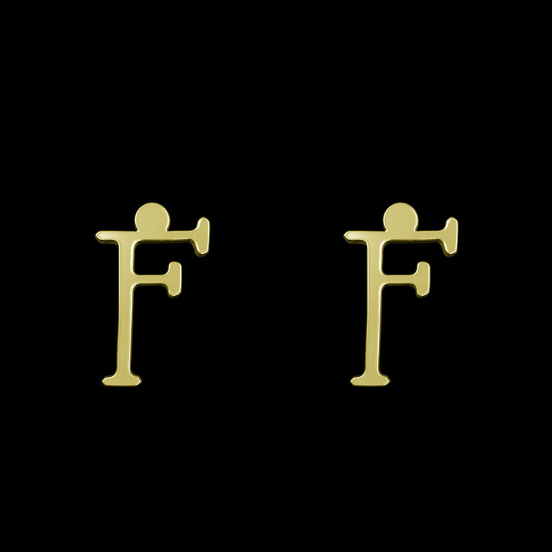 گوشواره طلا 18 عیار زنانه مدوپد مدل حرف F کد GA1-16970 گوشواره طلا 18 عیار زنانه مدوپد مدل حرف F کد GA1-16970