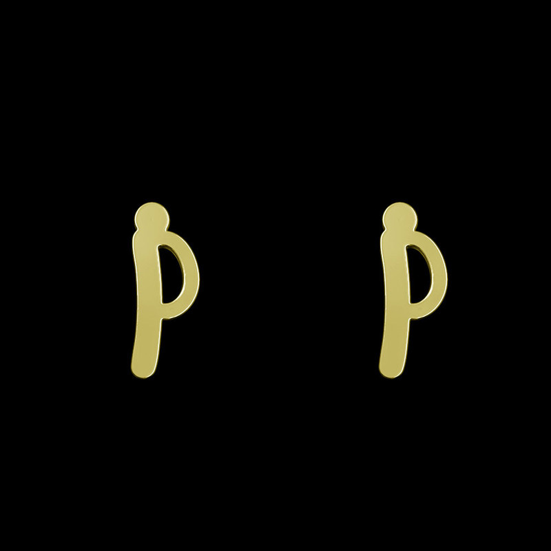 گوشواره طلا 18 عیار زنانه مدوپد مدل حرف P کد GA1-17006 گوشواره طلا 18 عیار زنانه مدوپد مدل حرف P کد GA1-17006