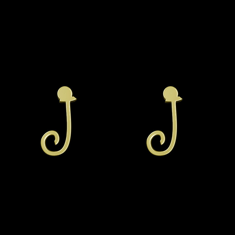 گوشواره طلا 18 عیار زنانه مدوپد مدل حرف J کد GA1-17026 گوشواره طلا 18 عیار زنانه مدوپد مدل حرف J کد GA1-17026