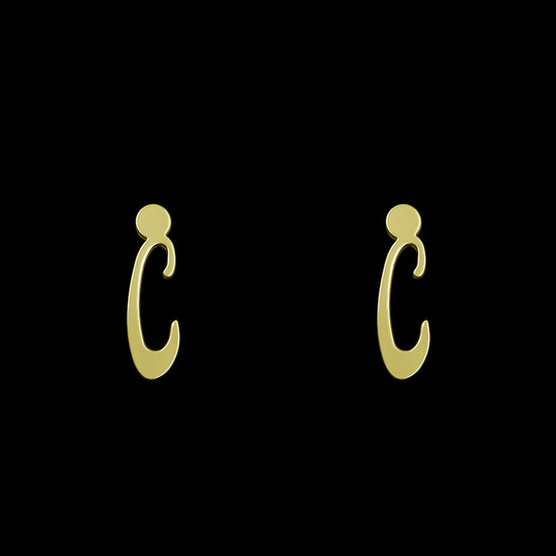 گوشواره طلا 18 عیار زنانه مدوپد مدل حرف C کد GA1-17071 گوشواره طلا 18 عیار زنانه مدوپد مدل حرف C کد GA1-17071