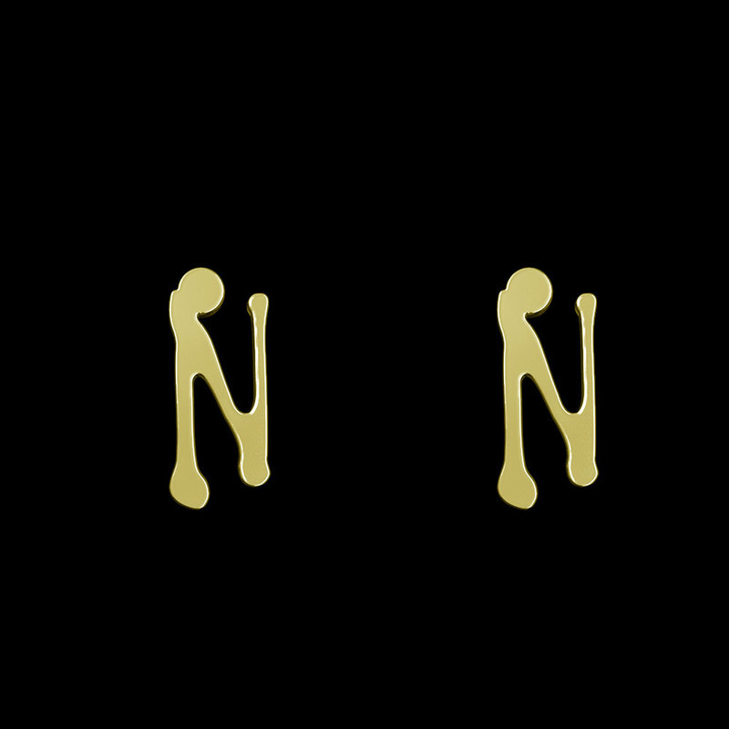 گوشواره طلا 18 عیار زنانه مدوپد مدل حرف N کد GA1-17082 گوشواره طلا 18 عیار زنانه مدوپد مدل حرف N کد GA1-17082