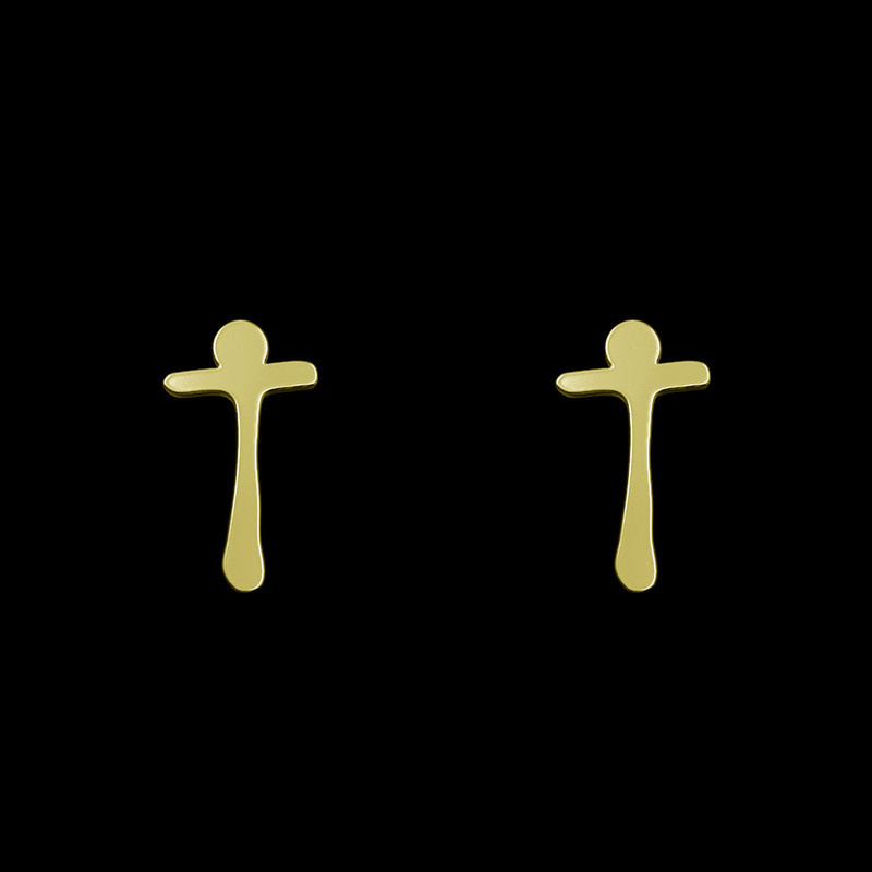 گوشواره طلا 18 عیار زنانه مدوپد مدل حرف T کد GA1-17088 گوشواره طلا 18 عیار زنانه مدوپد مدل حرف T کد GA1-17088