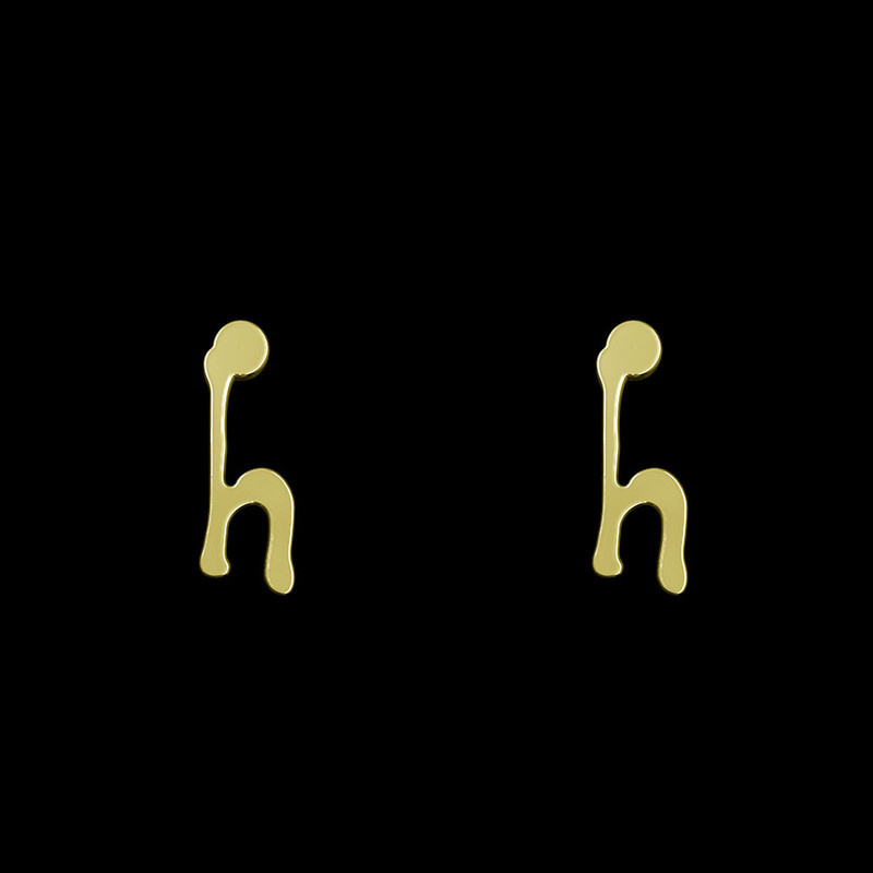 گوشواره طلا 18 عیار زنانه مدوپد مدل حرف H کد GA1-17115 گوشواره طلا 18 عیار زنانه مدوپد مدل حرف H کد GA1-17115