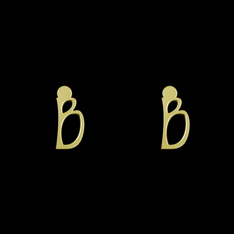 گوشواره طلا 18 عیار زنانه مدوپد مدل حرف B کد GA1-17122 گوشواره طلا 18 عیار زنانه مدوپد مدل حرف B کد GA1-17122