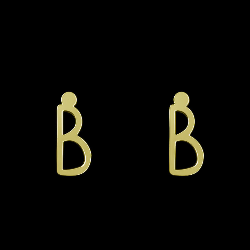 گوشواره طلا 18 عیار زنانه مدوپد مدل حرف B کد GA1-17174 گوشواره طلا 18 عیار زنانه مدوپد مدل حرف B کد GA1-17174