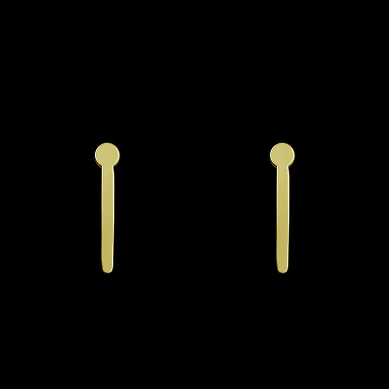 گوشواره طلا 18 عیار زنانه مدوپد مدل حرف I کد GA1-17181