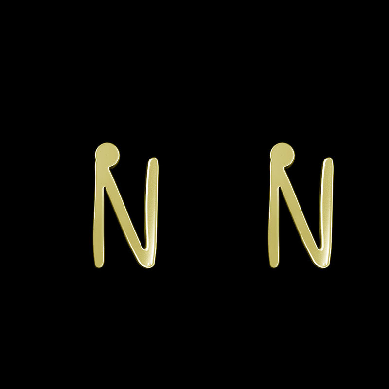 گوشواره طلا 18 عیار زنانه مدوپد مدل حرف N کد GA1-17186 گوشواره طلا 18 عیار زنانه مدوپد مدل حرف N کد GA1-17186