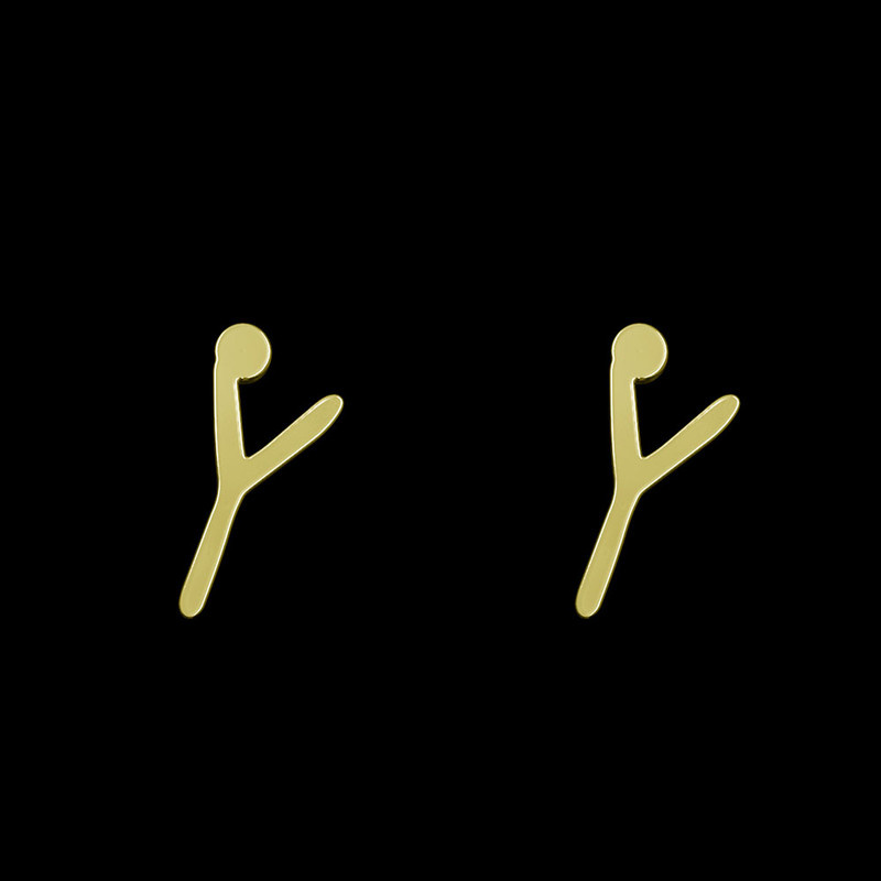 گوشواره طلا 18 عیار زنانه مدوپد مدل حرف Y کد GA1-17197 گوشواره طلا 18 عیار زنانه مدوپد مدل حرف Y کد GA1-17197