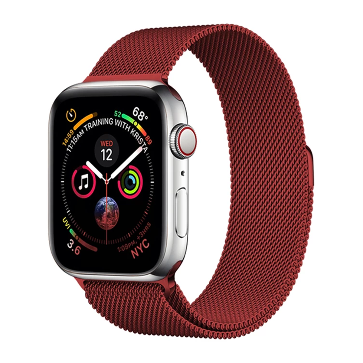 بند ساعت هوشمند اپل واچ 42/44/45 میلی متری کوتتسی مدل WH5203 - W6 میلانس-قرمز بند ساعت هوشمند اپل واچ 42/44/45 میلی متری کوتتسی مدل WH5203 - W6 میلانس-قرمز