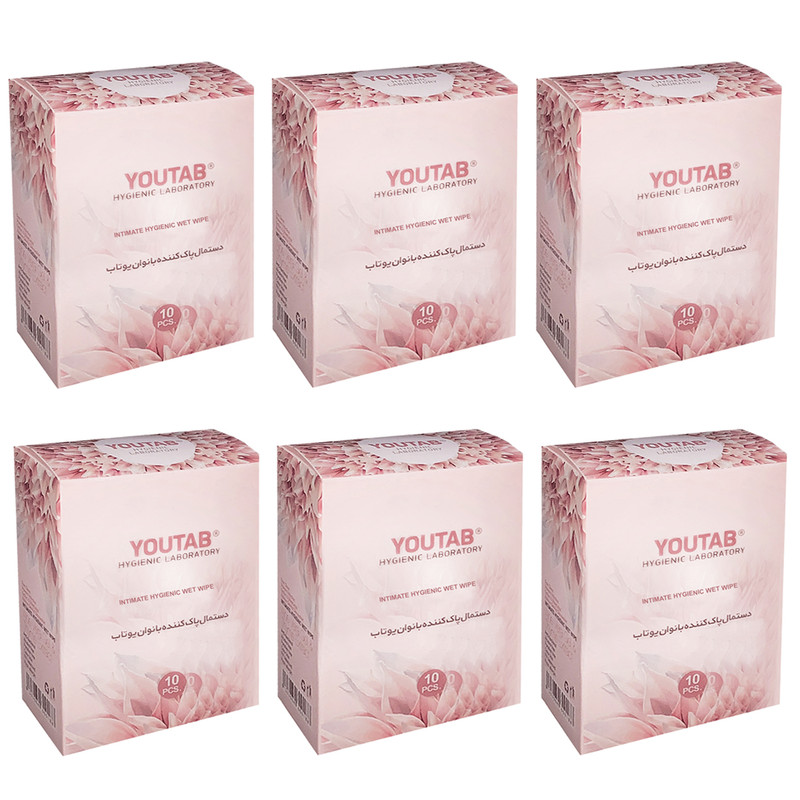 دستمال پاک کننده بانوان یوتاب مدل 06 مجموعه 6 عددی دستمال پاک کننده بانوان یوتاب مدل 06 مجموعه 6 عددی