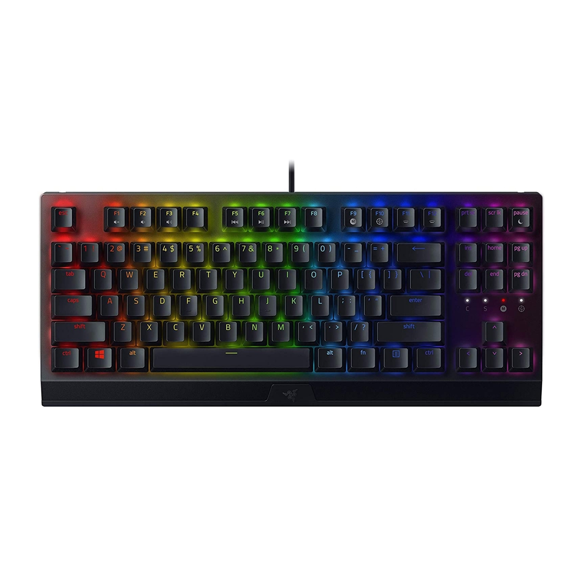 کیبورد گیمینگ ریزر مدل BlackWidow V3 Tenkeyless سوئیچ سبز کیبورد گیمینگ ریزر مدل BlackWidow V3 Tenkeyless سوئیچ سبز