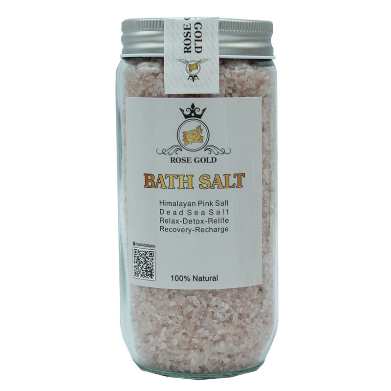 نمک حمام رز گلد مدل هیمالیا وزن 650 گرم نمک حمام رز گلد مدل هیمالیا وزن 650 گرم