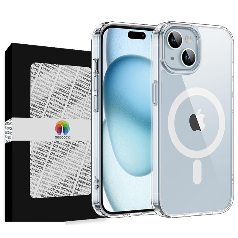 کاورگوشی موبایل اپل iPhone 15 پیکوک مدل Clear Magsafe کاورگوشی موبایل اپل iPhone 15 پیکوک مدل Clear Magsafe