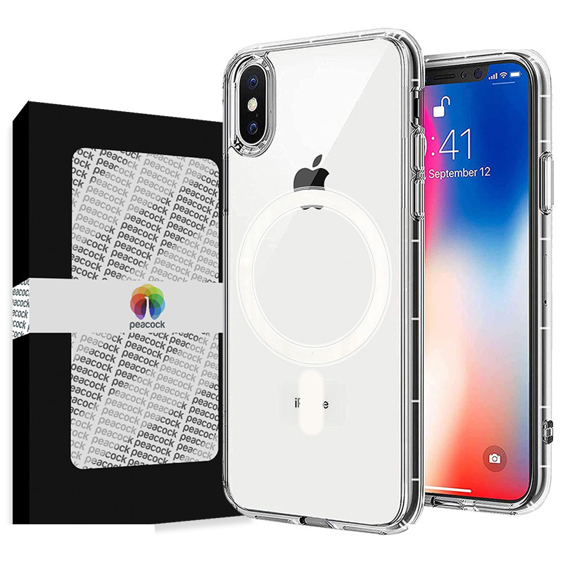 کاور گوشی موبایل اپل iPhone X/XS پیکوک مدل Clear Magsafe کاور گوشی موبایل اپل iPhone X/XS پیکوک مدل Clear Magsafe