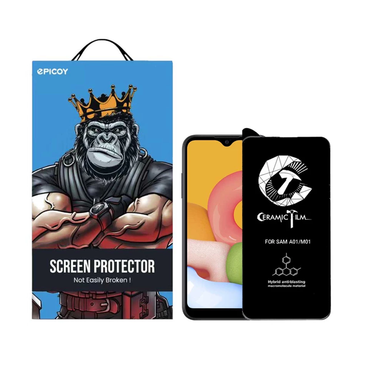 گلس گوشی سامسونگ گلکسی A01 /M01 اپیکوی مدل CR7  گلس گوشی سامسونگ گلکسی A01 /M01 اپیکوی مدل CR7