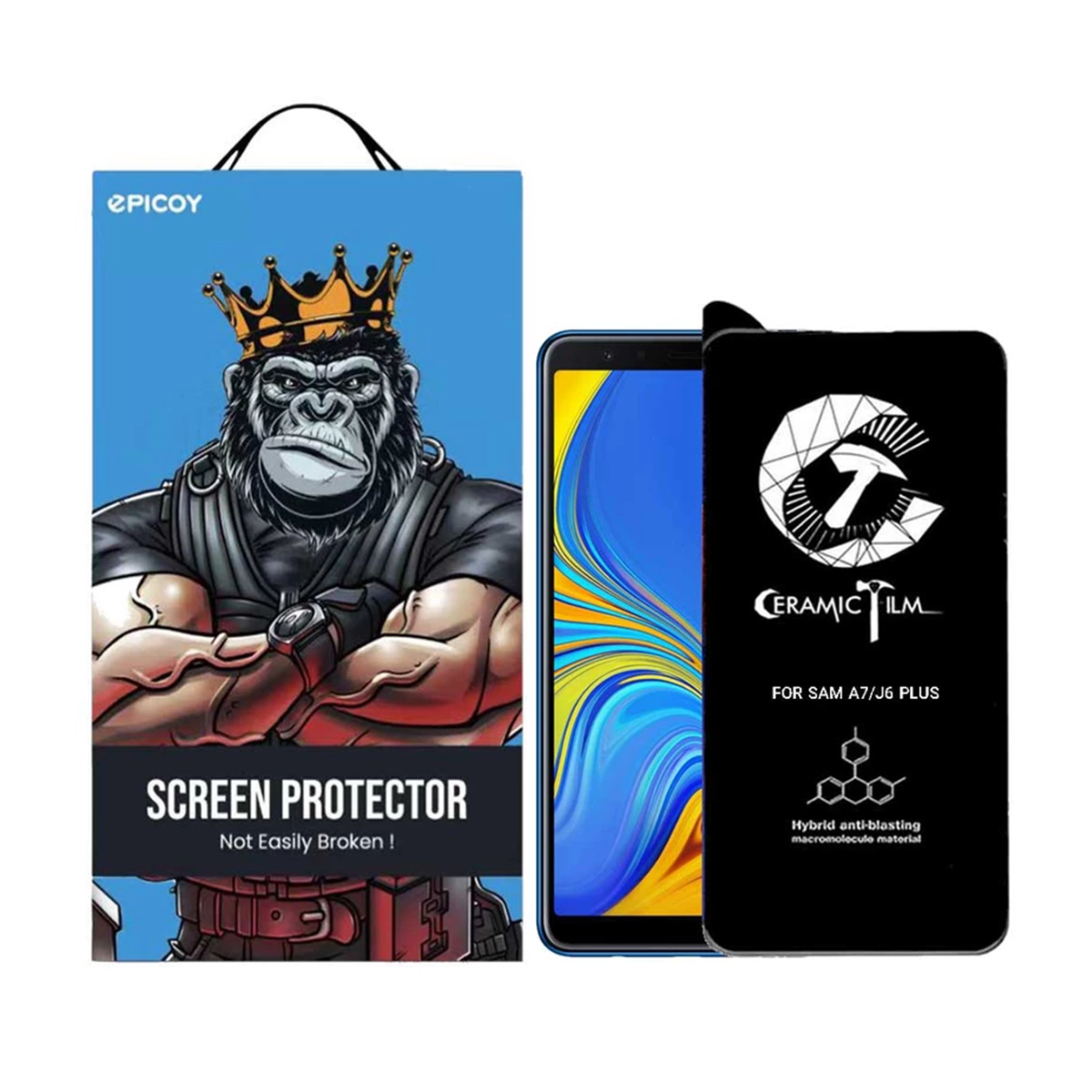 گلس گوشی سامسونگ گلکسی A7 2018 /J6 Plus اپیکوی مدل CR7-M  -مشکی مات گلس گوشی سامسونگ گلکسی A7 2018 /J6 Plus اپیکوی مدل CR7-M  -مشکی مات