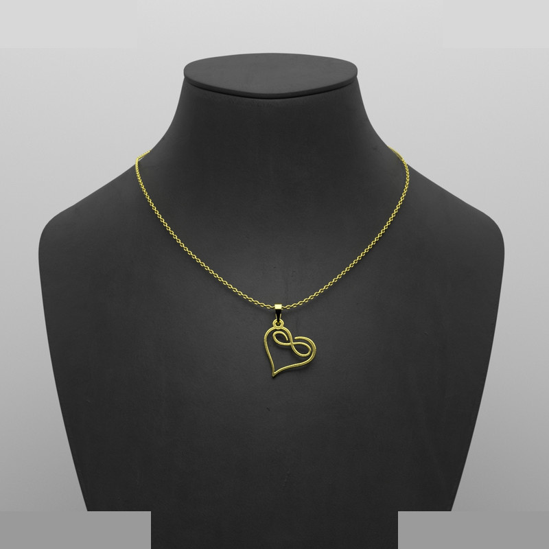 گردنبند طلا 18 عیار زنانه مدوپد مدل قلب کد E3-1-1255