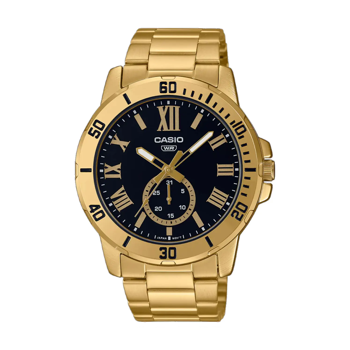 ساعت عقربه ای کاسیو مردانه مدل  MTP-VD200G-1B-طلایی ساعت عقربه ای کاسیو مردانه مدل  MTP-VD200G-1B-طلایی