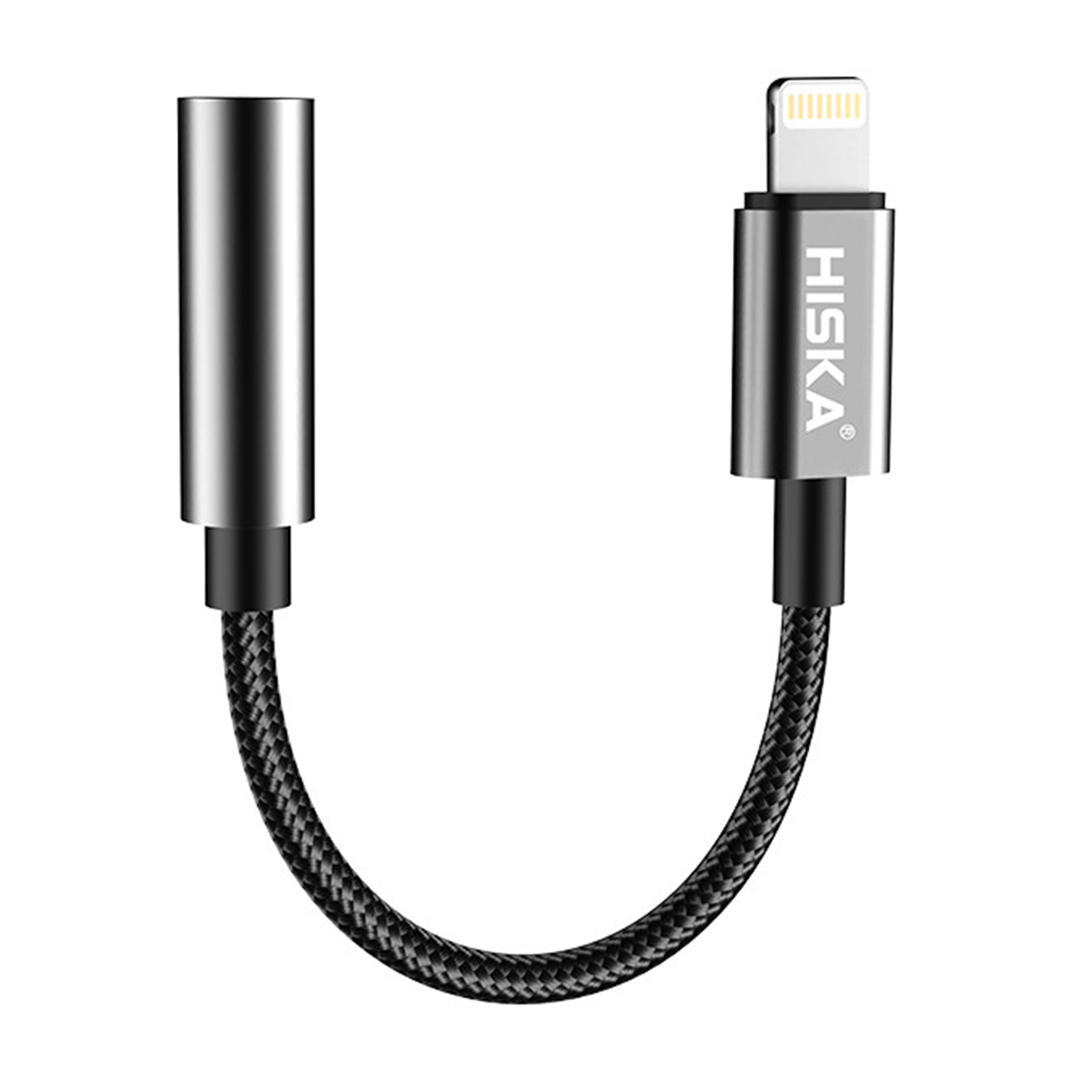 کابل تبدیل لایتنینگ به AUX هیسکا مدل W28 طول 1 متر -مشکی