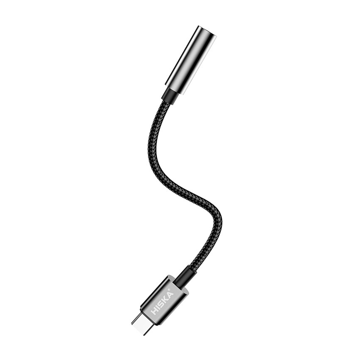 کابل تبدیل تایپ سی به AUX هیسکا مدل W22 طول 10 سانتی متر-مشکی کابل تبدیل تایپ سی به AUX هیسکا مدل W22 طول 10 سانتی متر-مشکی