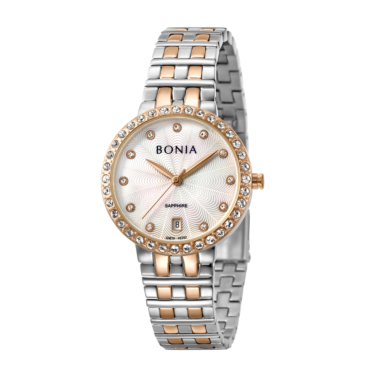 ساعت عقربه ای بونیا زنانه مدل BNB10392-2657S-رز گلد ساعت عقربه ای بونیا زنانه مدل BNB10392-2657S-رز گلد