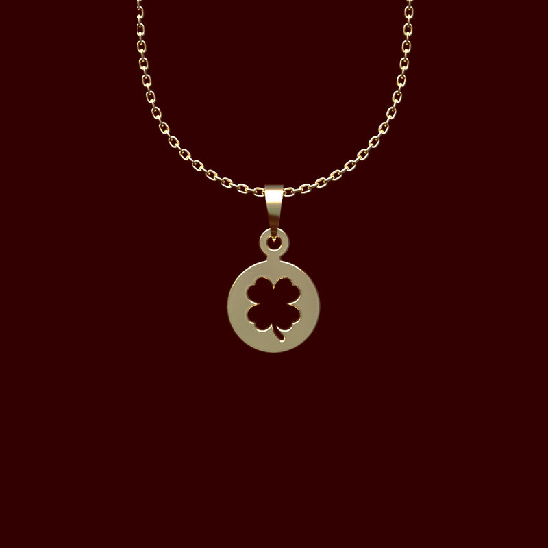 گردنبند طلا 18 عیار زنانه مدوپد مدل گل کد GG2-1-1128