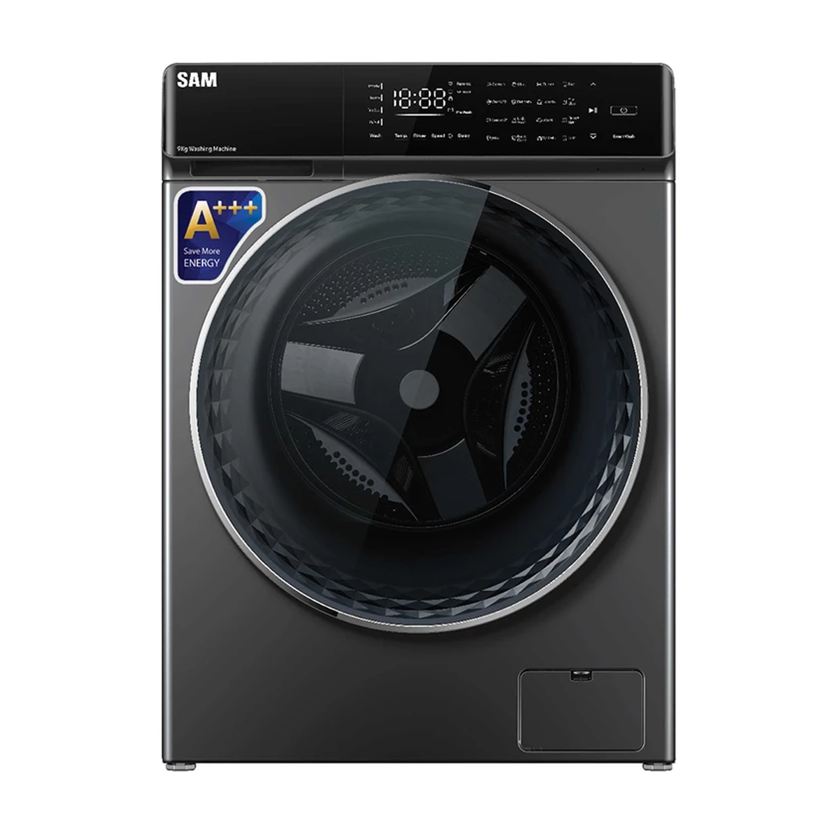 ماشین لباسشویی سام الکترونیک 9 کیلویی مدل DD-P1485I-خاکستری