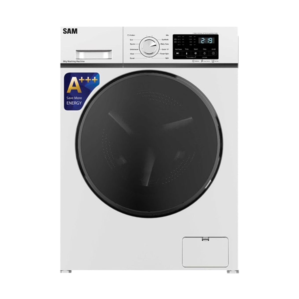ماشین لباسشویی سام الکترونیک 8 کیلویی مدل UN-Q1435-سفید ماشین لباسشویی سام الکترونیک 8 کیلویی مدل UN-Q1435-سفید