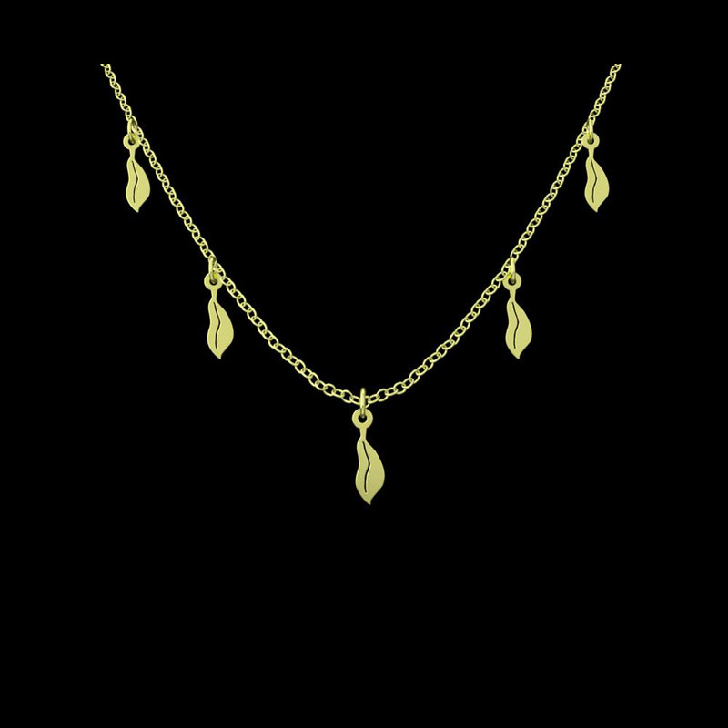 گردنبند طلا 18 عیار زنانه مدوپد مدل برگ کد RNA12078 گردنبند طلا 18 عیار زنانه مدوپد مدل برگ کد RNA12078